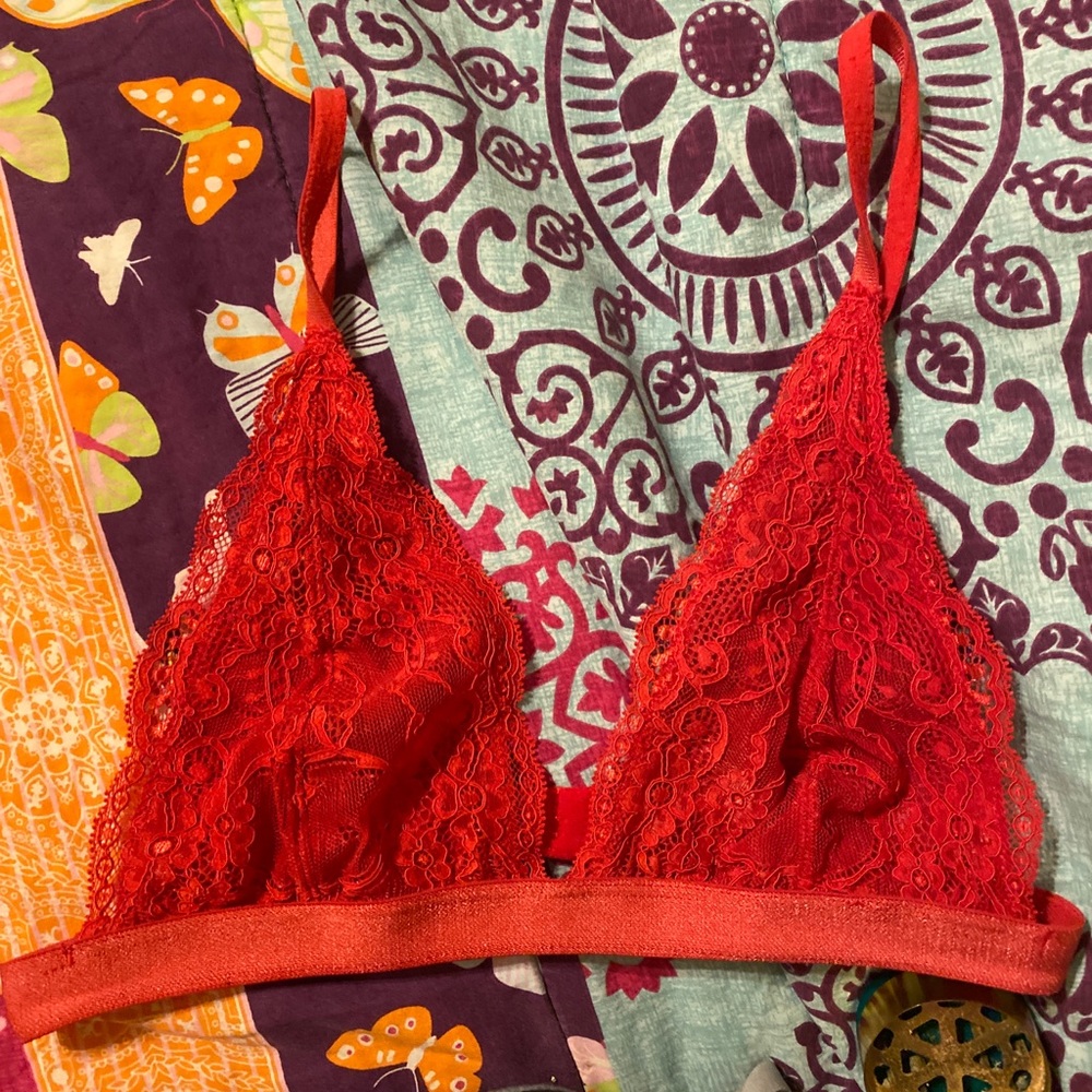 Lacy Red Bralette